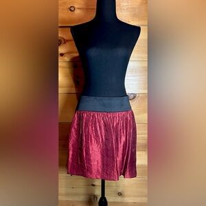 Maurices Metallic Red Party Skirt